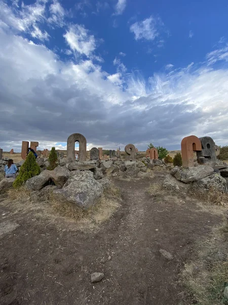 亚美尼亚字母表的著名纪念碑 — 图库照片