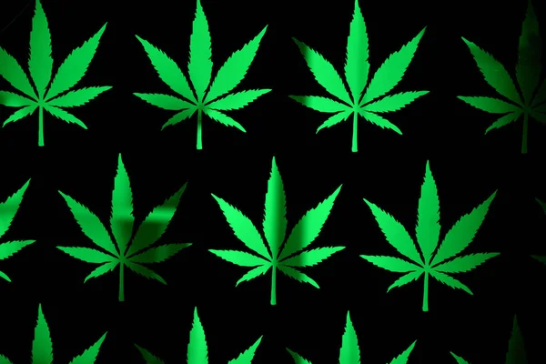 Fabric Marijuana Leaves — Stock Photo, Image