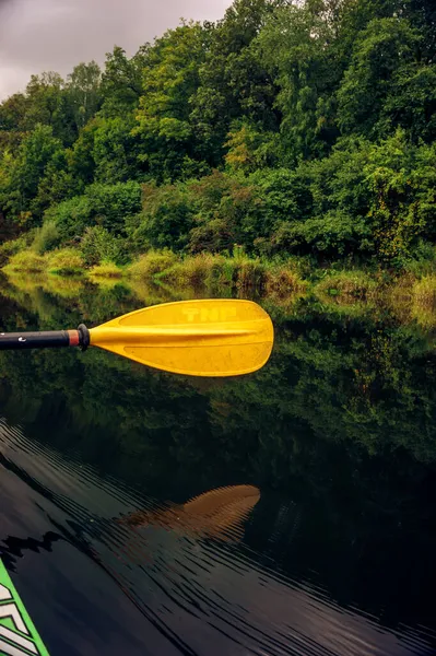 Beautiful Shot Canoeing Minija River Lithuania — Stock Photo, Image