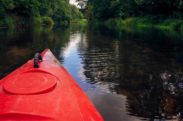 Sebuah Gambar Indah Canoeing Minija Sungai Lithuania — Stok Foto