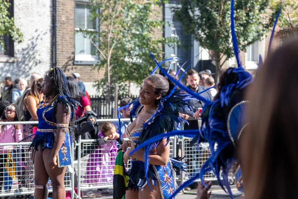 Londres Reino Unido Set 2021 Pessoas Disfarçadas Carnaval Hackney Londres — Fotografia de Stock