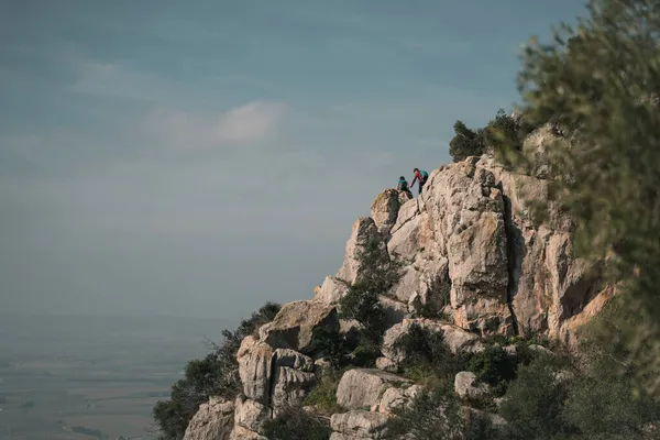 Beautiful View Mountains People Climbing — Stock Photo, Image