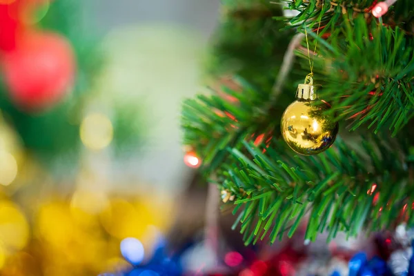 Primer Plano Hermoso Árbol Navidad Decorado — Foto de Stock