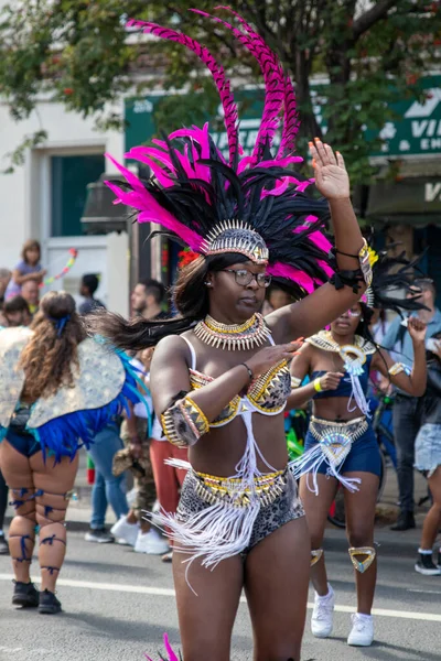 Londres Reino Unido Sep 2021 Las Personas Disfrazadas Carnaval Hackney —  Fotos de Stock