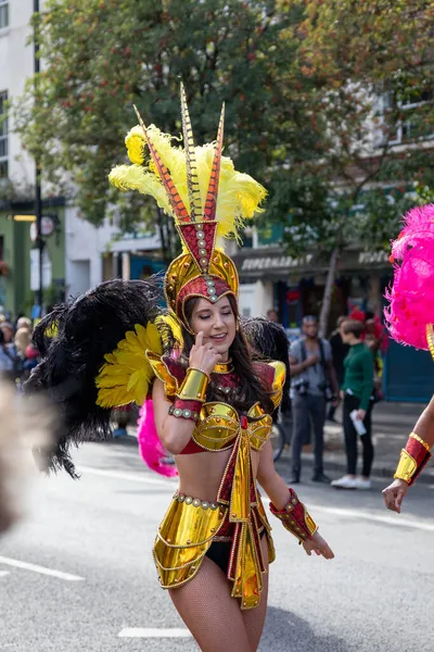 Londres Reino Unido Sep 2021 Una Mujer Disfrazada Carnaval Hackney —  Fotos de Stock