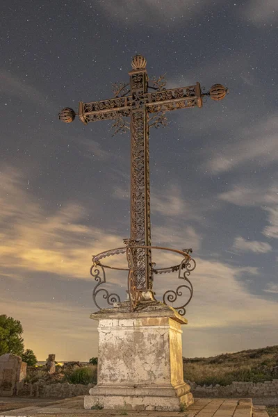 Belchite Spagna Settembre 2021 Croce Dei Caduti Nella Città Vecchia — Foto Stock