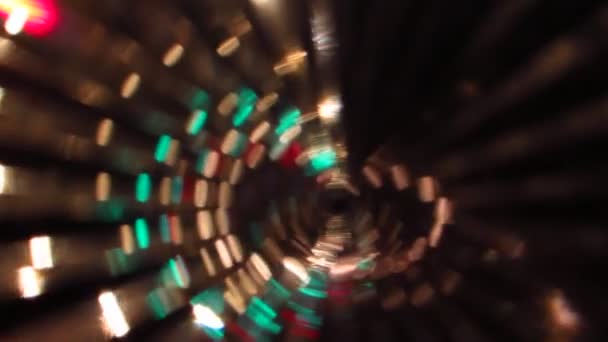 Abstrakte Verschwommene Bunte Lichter Auf Dunklem Hintergrund — Stockvideo