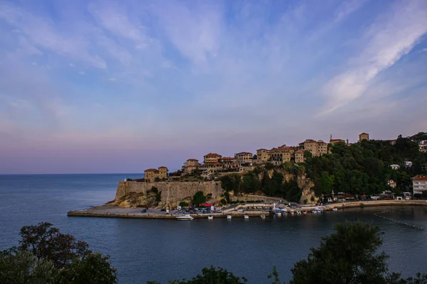 Beaof Casco Antiguo Ulcinj Montenegro Amanecer — Foto de Stock