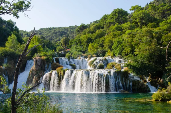 Uma Bela Paisagem Famoso Parque Nacional Krka Croácia — Fotografia de Stock