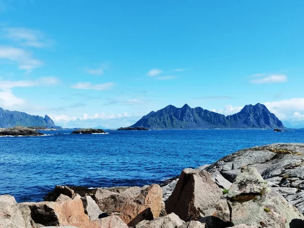 Uno Splendido Scenario Paesaggio Montuoso Nelle Isole Lofoten Norvegia — Foto Stock