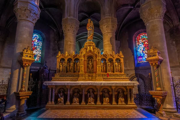 Cherbourg França Agosto 2021 Eglise Notre Dame Cherbourg Altar — Fotografia de Stock