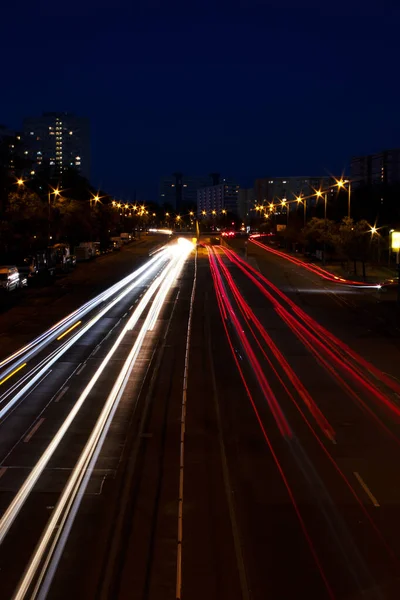 Тімелап Моста Автостраді Вночі Берлін Німеччина — стокове фото