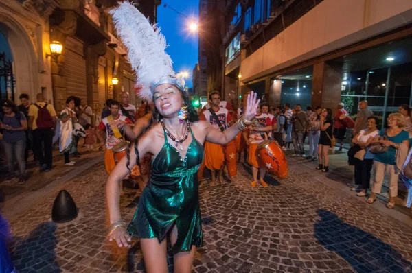 Buenos Aires Argentina Marzo 2014 Los Bailarines Trajes Coloridos Participan — Foto de Stock