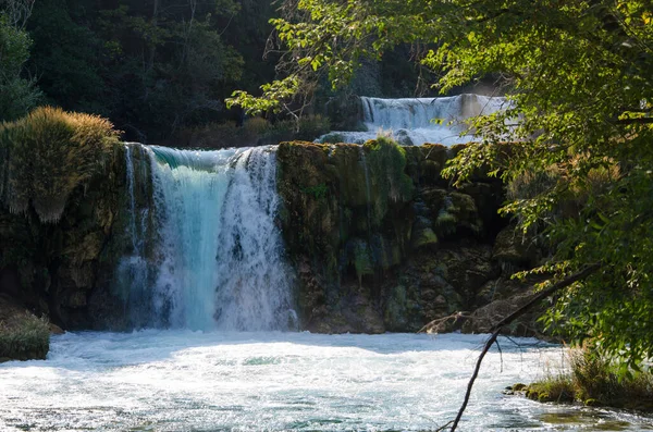 Een Prachtig Landschap Van Het Beroemde Nationaal Park Krka Kroatië — Stockfoto