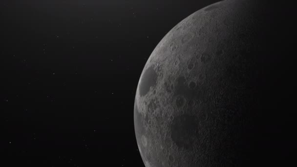 Beautiful Closeup Greyscale Shot Full Moon Night Sky — Stock Video