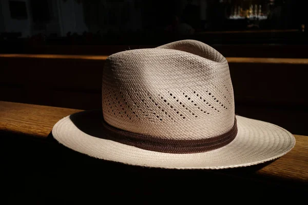 Primer Plano Sombrero Blanco — Foto de Stock