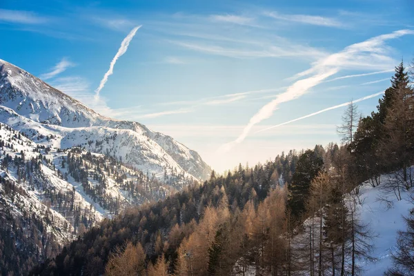Nascer Sol Nos Alpes Perto Obertauern Áustria — Fotografia de Stock
