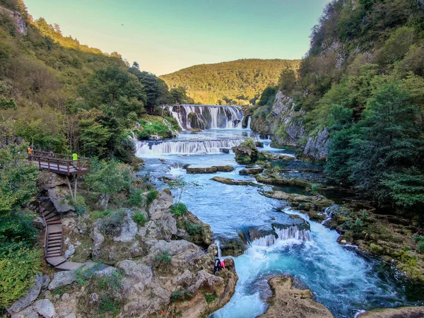 Prachtige Strbacki Buk Watervallen Kestenovac Kroatië — Stockfoto