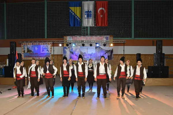 Maglaj Bosnia Herzegovina Oct 2021 Participants Big Folklore Festival Maglaj — Stock Photo, Image