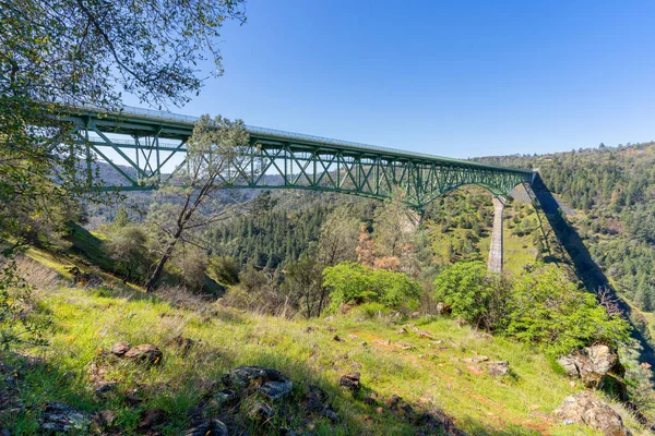 Uma Foto Ponte Foresthill Sobre Rio North Fork American Auburn — Fotografia de Stock