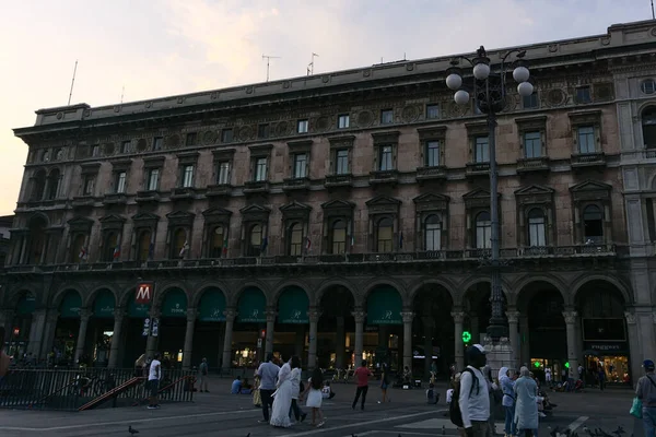 Milan Italy Σεπ 2019 Galleria Vittorio Emanuele Βράδυ Παλαιότερη Ενεργή — Φωτογραφία Αρχείου