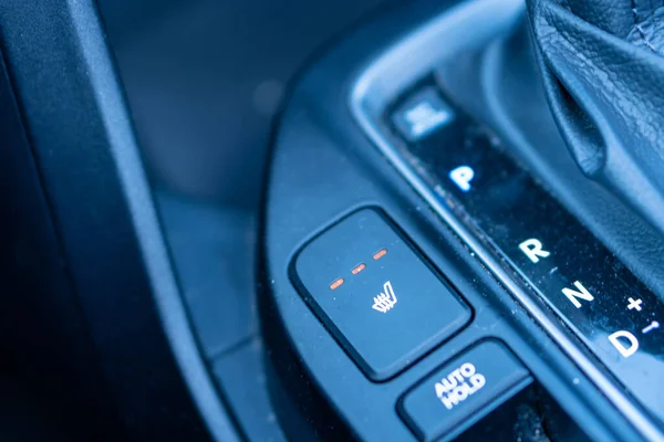 Modern Interior Automobile Buttons Gear Leveler — Stock Photo, Image