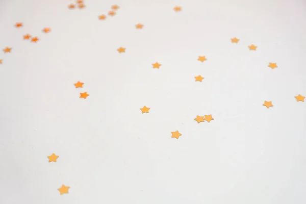 Star Shaped Confetti White Background — Stock Photo, Image