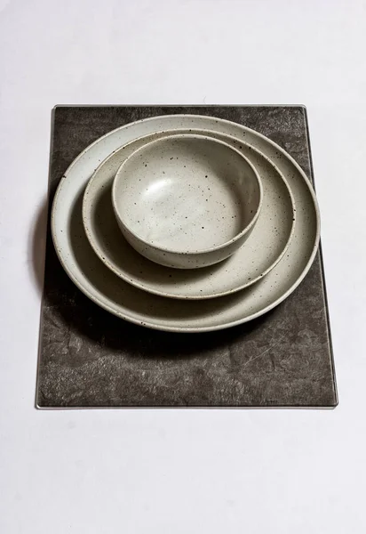 접시들의 보이는 — 스톡 사진