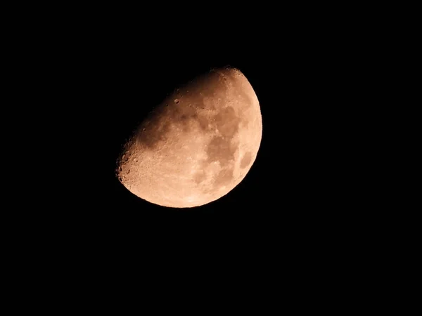 Closeup Shot Waxing Gibbous Phase Moon — Stock Photo, Image