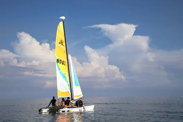 Mayabeque Cuba Sep 2021 People Kayaking Sea Jibacoa Beach Cuba — Stock Photo, Image