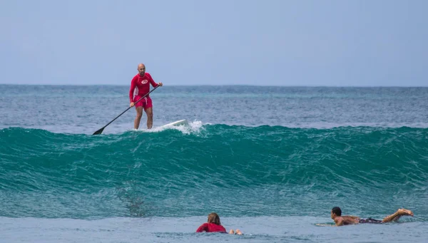 Florianopolis Brazil Apr 2019 Een Surfer Mole Beach Het Eiland — Stockfoto