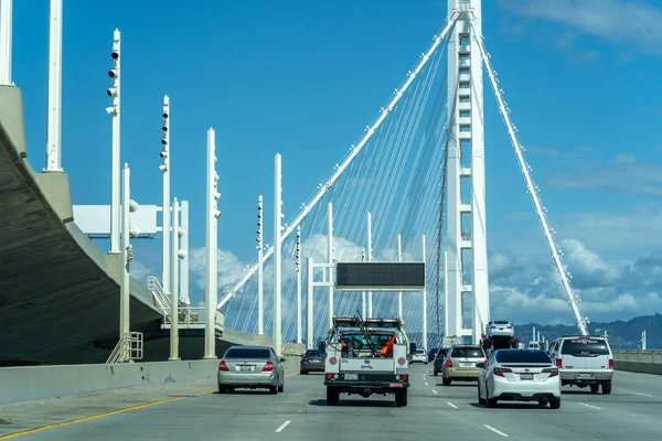 San Franciso Stany Zjednoczone Marca 2021 Strzał Mostu San Franciscooakland — Zdjęcie stockowe
