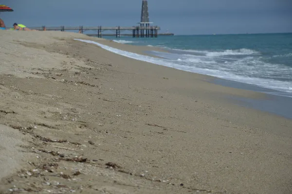 Een Prachtig Uitzicht Het Strand Het Terras Leucate Frankrijk — Stockfoto