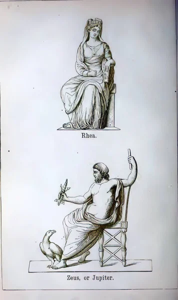 Mythologie Grecque Romaine Illustrations Vintage Xixe Siècle — Photo