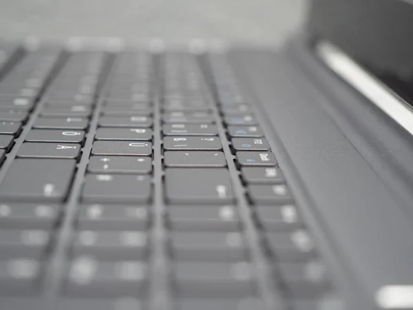 Selective Focus Shot Notebook Keyboard — Stock Photo, Image