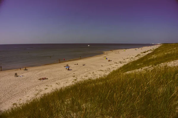 Une Plage Sable Curonian Spit Lituanie — Photo