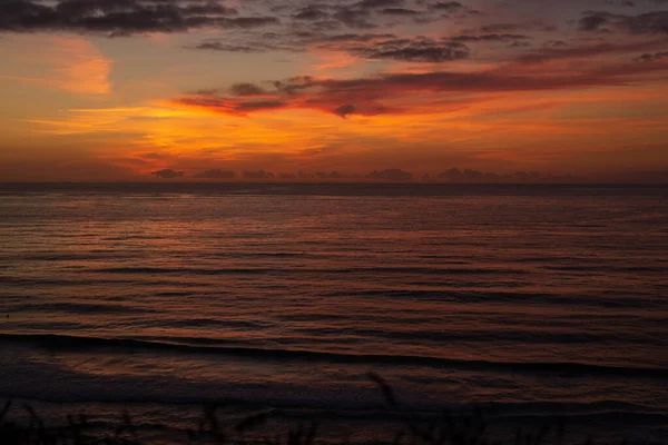 Bel Horizon Mer Sur Coucher Soleil Spectaculaire — Photo