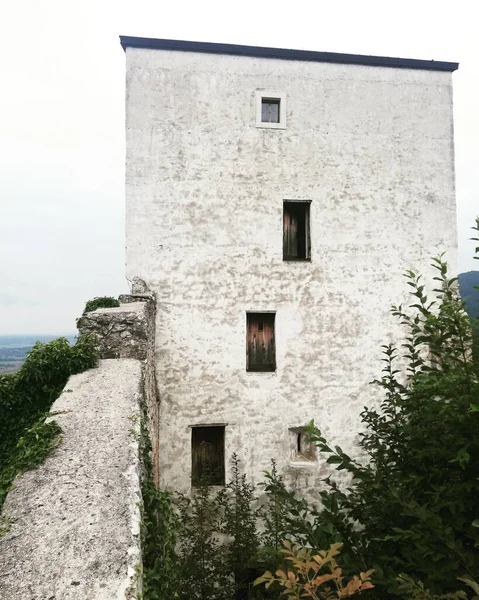 Vacker Bild Ett Slott Skog Slovenien — Stockfoto