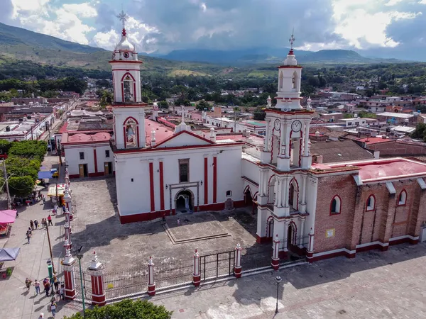 Pohled Katedrálu San Gabriel Město Tamazulita Tecolotlan Jalisco Mexiko — Stock fotografie