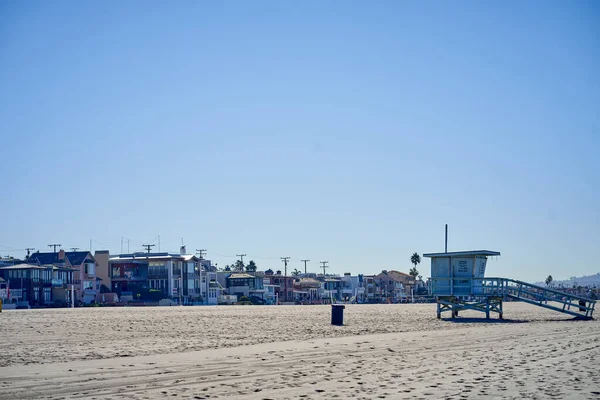 Badvakt Står Hermosa Beach Strand Södra Kalifornien Usa — Stockfoto