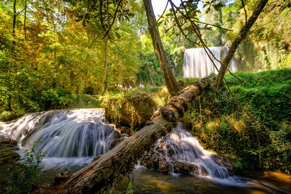 Beautifushot Waterfall River Piedra Saragoza Spain — стоковое фото