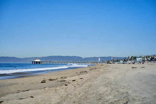 Una Hermosa Vista Del Mundialmente Famoso Hermosa Beach Strand Sur — Foto de Stock