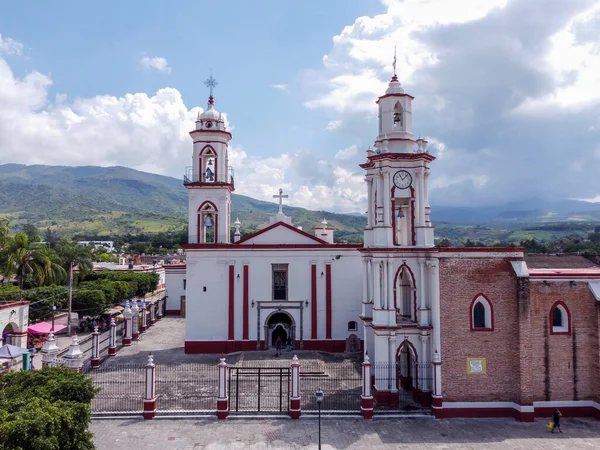 Utsikt Över Katedralen San Gabriel Tamazulita Tecolotlan Jalisco Mexiko — Stockfoto