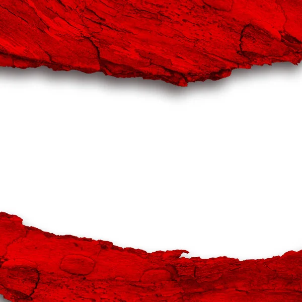 Illustration Eines Roten Borkenrahmens Aus Holz Mit Platz Für Text — Stockfoto