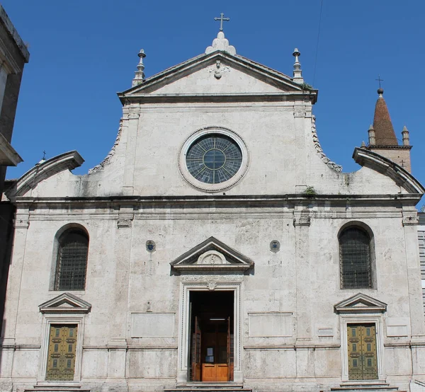 Een Close Van Titulaire Kerk Santa Maria Del Popolo Rome — Stockfoto