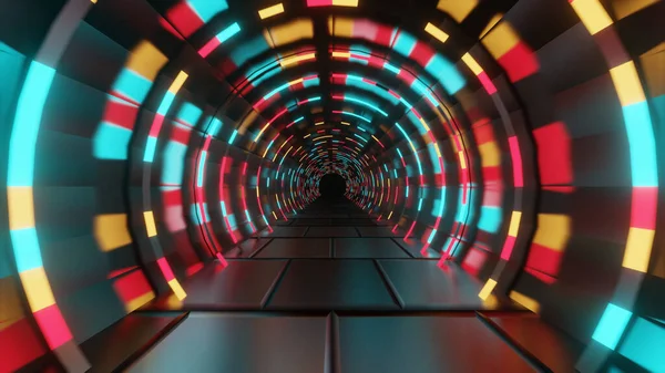 Kolorowe Tło Tunelu Kalejdoskopowego — Zdjęcie stockowe