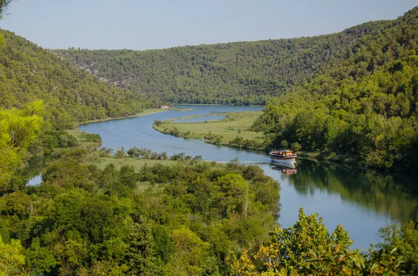 Uma Bela Paisagem Famoso Parque Nacional Krka Croácia — Fotografia de Stock