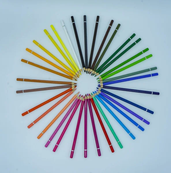 Closeup Shot Colorful Drawing Pencils — Stock Photo, Image