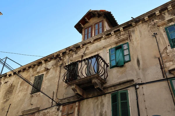 Low Angle View Old Abandoned Building Croatia — Stock Photo, Image