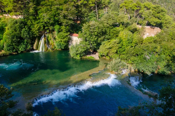 Een Prachtig Landschap Van Het Beroemde Nationaal Park Krka Kroatië — Stockfoto